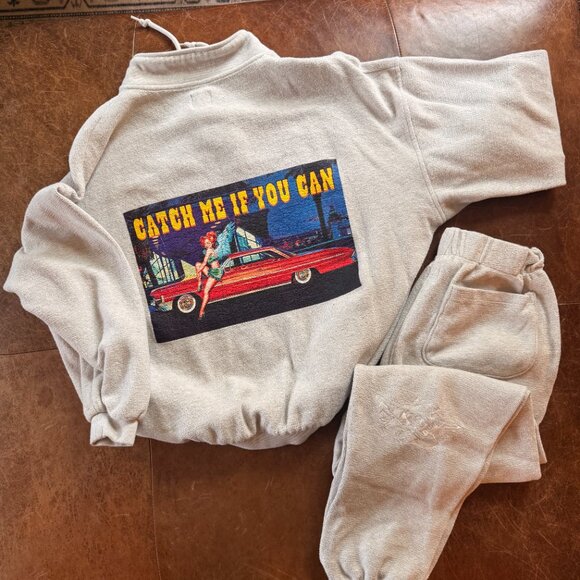 Boys Lie Catch Me If You Can Sweat Set sz Small - Picture 5 of 8